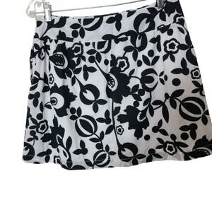 Ann Taylor Loft Skirt Women 8P Poppy Floral Peplum Mini Bubble Flare Preppy